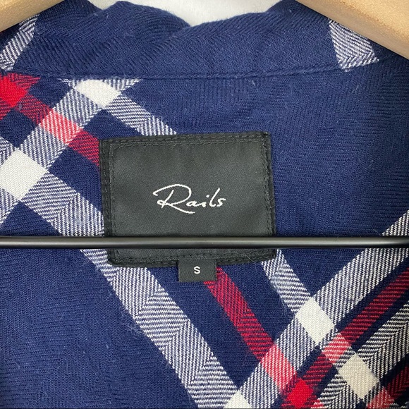 Rails Midnight Cherry White Plaid Pajama Top - Picture 9 of 12